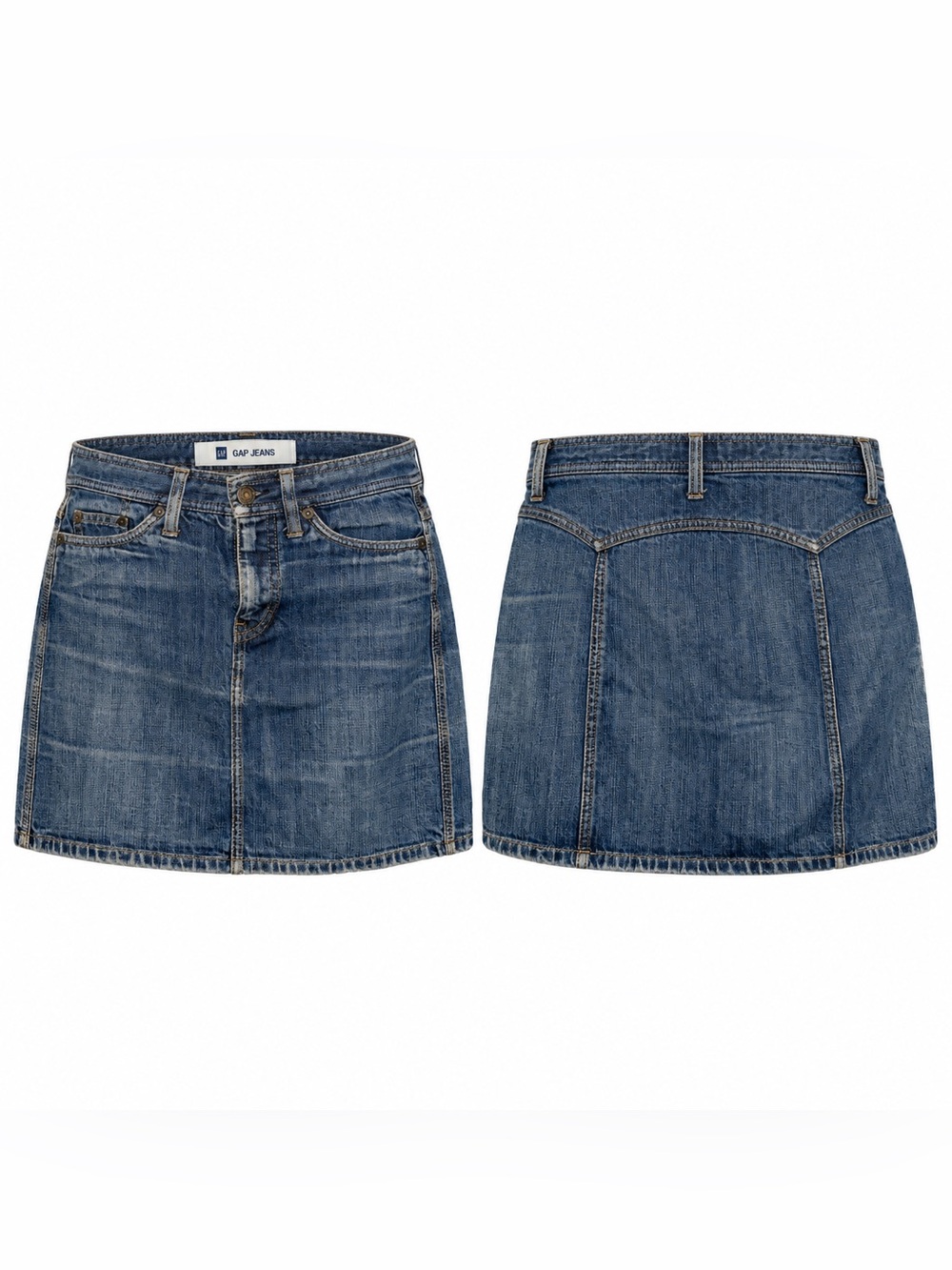 GAP Dark Blue Denim Mini Skirt 100% Cotton